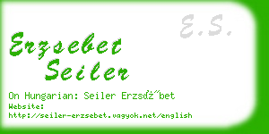 erzsebet seiler business card